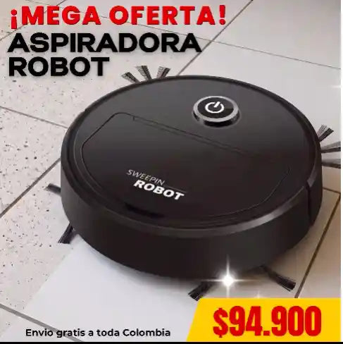Robot Aspirador Inteligente 3 En 1  Aspira, Barre y Trapea